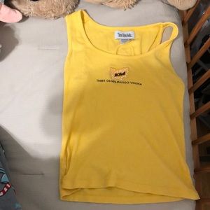 yellow tank top, womens large, good condition